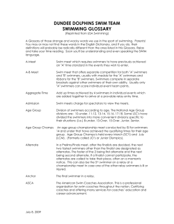 swimming glossary
