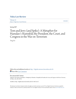 Tom and Jerry (and Spike): A Metaphor for Hamdan v. Rumsfeld, the