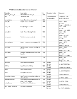 Essential Dataset Dictionary