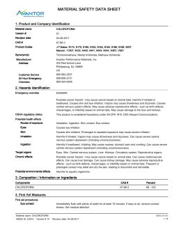 MATERIAL SAFETY DATA SHEET