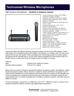 Technomad Wireless Microphones