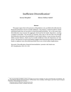 Inefficient Diversification