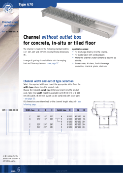 Channel without outlet box for concrete, in-situ or tiled floor