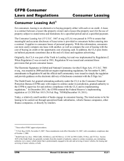 Consumer Leasing Act