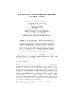 LNCS 1977 - Symmetrically Private Information Retrieval