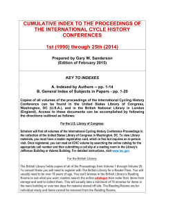 Index - International Cycling History Conference