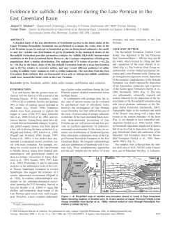 Evidence for sulfidic deep water during the Late Permian in