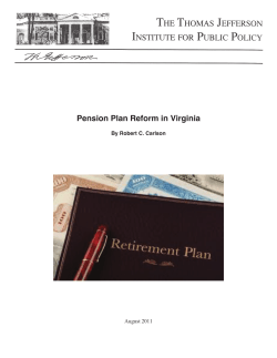 Pension Plan Reform in Virginia - Thomas Jefferson Institute for