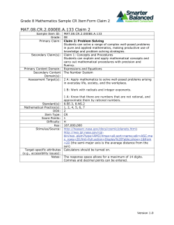 SBAC - Sample Items - Grade 8 Math