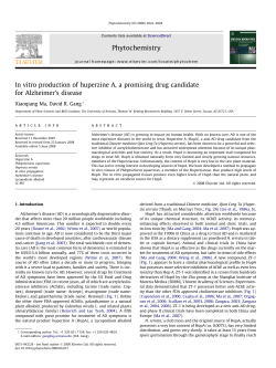 In vitro production of huperzine A, a promising drug candidate for