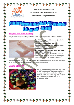 Fingers and Toes Activity Create a Ball Pit