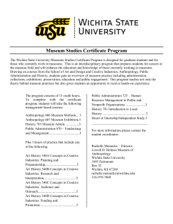 Museum Studies Certificate Program