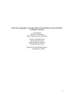 Soil texture, topography, and canopy effects on microclimate in