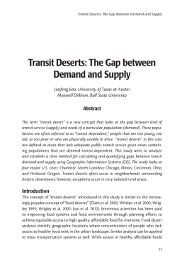 Transit Deserts: The Gap between Demand and