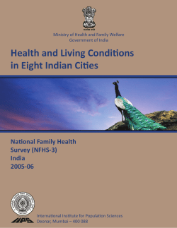 Health and Living Conditions in Eight Indian Cities