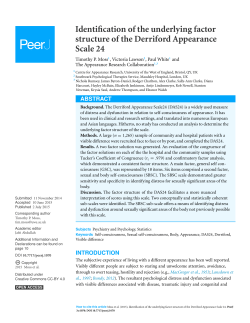 Identification of the underlying factor structure of the