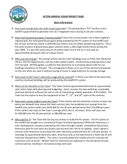 ACTON LANDFILL SOLAR PROJECT FAQS