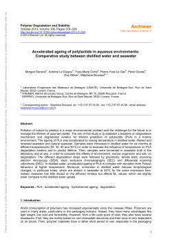 Comparative study between distilled water and - Archimer