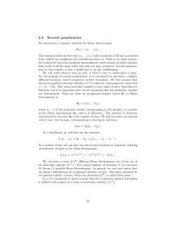 2.2 Second quantization