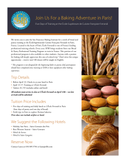 Join Us For a Baking Adventure in Paris!