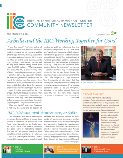 community newsletter - Irish International Immigrant Center