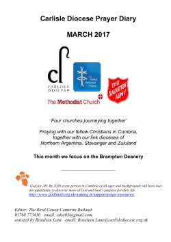 Carlisle Diocese Prayer Diary MARCH 2017