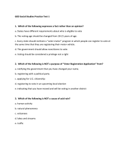 GED Social Studies Practice Test 1 1. Which of the following