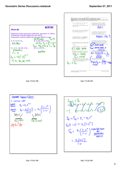 Geometric Series Discussion.notebook