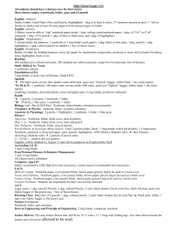 High School Supply List - MOC-FV