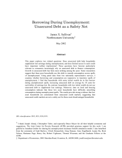 The rapid growth in the availability of unsecured credit in the past