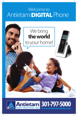 Digital Phone Handbook - Antietam Cable Television