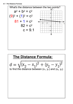 5.7 - The Distance Formula