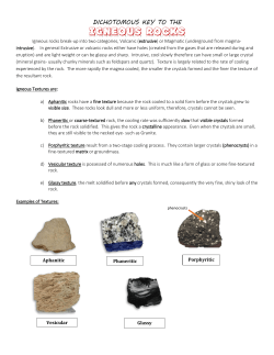 IGNEOUS ROCKS
