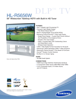 Product Sheet - HDTV Solutions