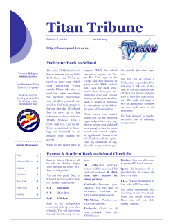 TBMS newsletter on page 5 - Twelve Bridges Middle School