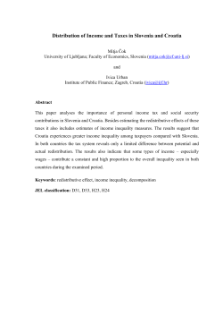 Decomposition of income inequality for Slovenia and Croatia