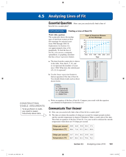 Analyzing Lines of Fit 4.5
