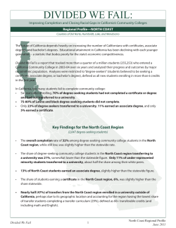 DIVIDED WE FAIL: - The Campaign for College Opportunity