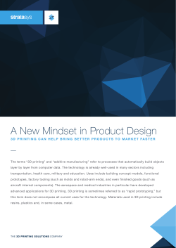 A New Mindset in Product Design