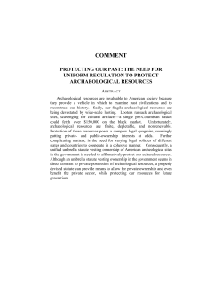 Protecting Our Past: The Need For Uniform Regulation To Protect