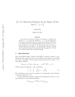 $(L^{r}, L^{s}) $ Resolvent Estimate for the Sphere off the Line $\frac