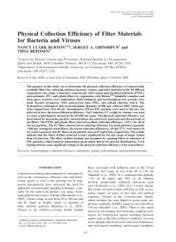 Physical Collection Efficiency of Filter Materials