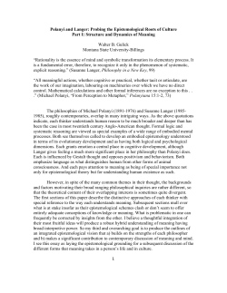 Signals, Schemas, Satisfactions, and Significance
