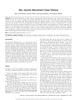 San Jacinto Monument Case History - Soil