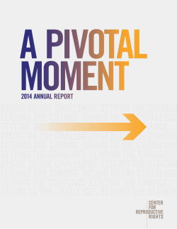 Annual Report 2014 - Center for Reproductive Rights