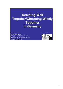 5. Choosing together Wisely in Germany