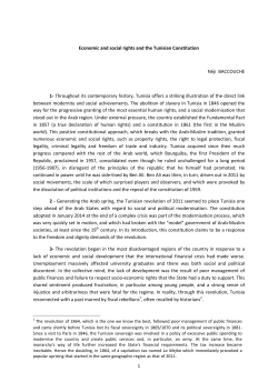 Economic and social rights and the Tunisian Constitution