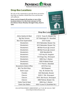 Drop Box Locations - The Providence House