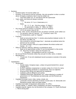 The Brandeis Hoot Style Guide