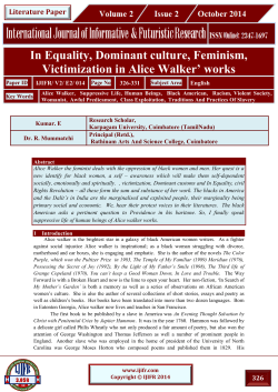 In Equality, Dominant culture, Feminism, Victimization in Alice